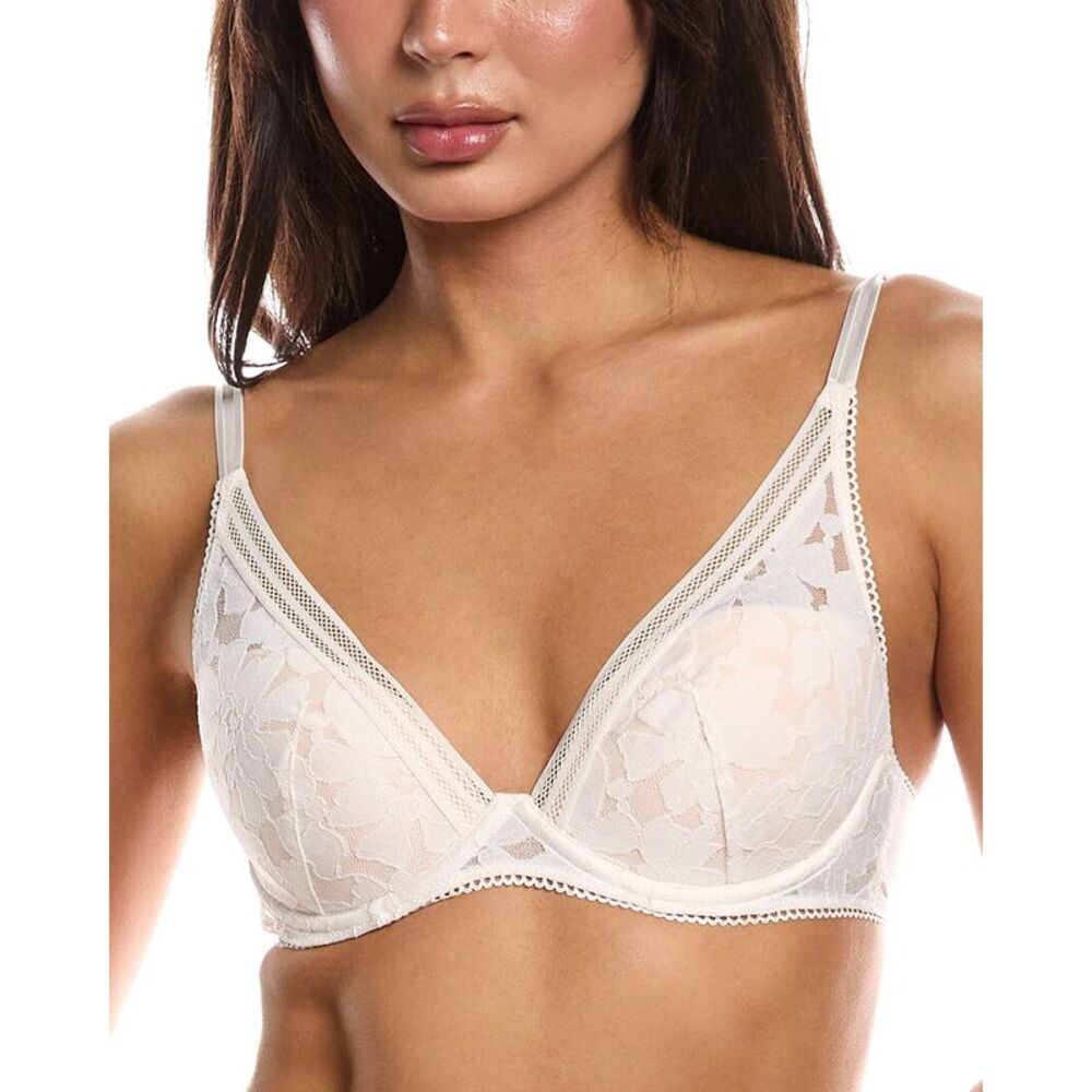 Passionata Womens  Gardenia Wired Plunge Lace T-Shirt Bra, White